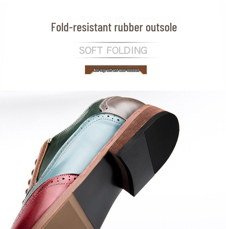 Men's Colorblock Pointed Toe Leather Shoes - Plus Size Outdoor, Casual & Formal