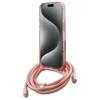 Guess Guhmp16Shctsgnsp Iphone 16 6.1    Różowy/Pink Hardcase Crossbody Cord Script Magsafe