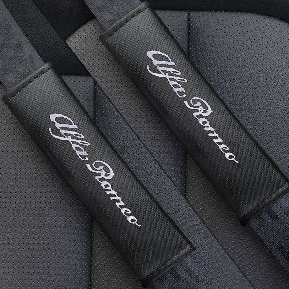 Car Stickers For Alfa Romeo 2pcs Car Seat Belt Cover Shoulder Protector Cushion Pad Auto Accessories For Alfa Romeo 159 Stelvio