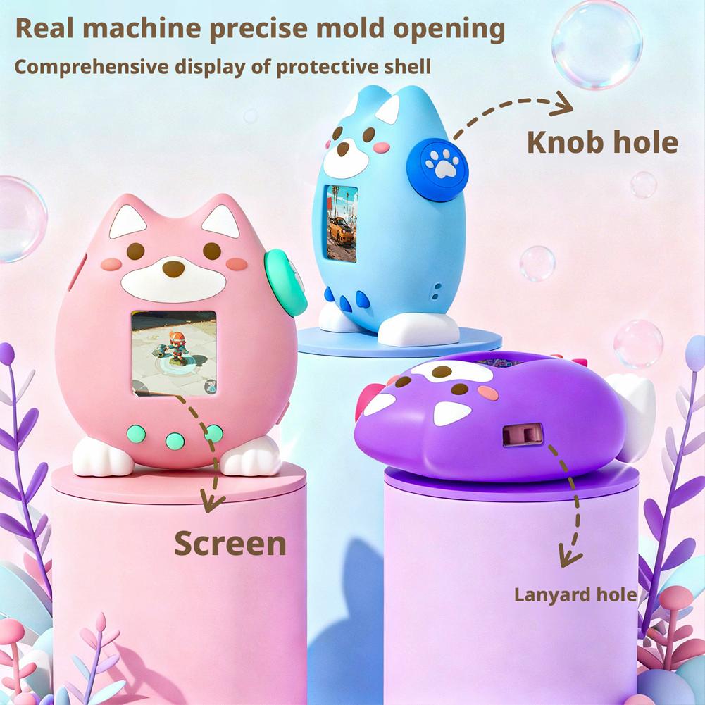 Silicone Protective Cover With Knob Cap Anti-Scratch Game Console Case Protector Cartoon Soft Shell For Tamagotchi Paradise