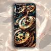 Steampunk Zahnrad Mechanisch COOL Handyhülle Für Samsung Galaxy A73,31,32,72,41,53,52,71,22,5G,Note,J7,8,9 Weiche Schwarze Hülle