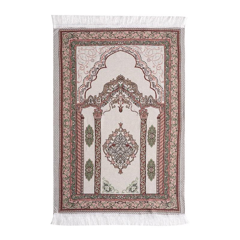 Muslim Prayer Rug Travel Mat Home Rectangle Praying Carpet Ramadan Gift