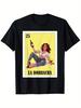 Holiday Cheer La Borracha Graphic T-Shirt - Funny Mexican Design with Playing Card Illustration, Rou
