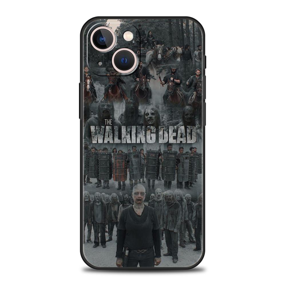 The Walking Dead Phone Case Cover for iPhone 15 14 13 12 11 Pro Max 7 8 Plus XR XS X 13 Mini Silicone Soft Fundas Shell Capa Bag