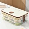 Clear Dumpling Storage Container With Manual Date Timer Stackable Designs Accessory for Efficient Freezer Organization