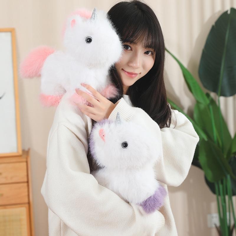 cute dreamworld unicorn plush Toy Cartoon Animal unicorn Pink Purple Plush Doll Home Decor Gift Kids