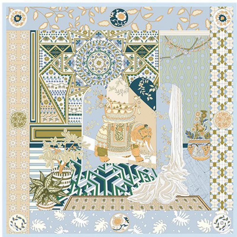 Heavyweight 16 Momme Silk Scarf Wind Series 100% Mulberry Square