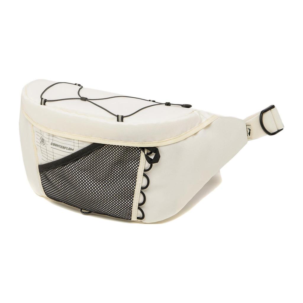 New LiNing CF Polyamide One Shoulder Crossbody Fanny Pack Regular Unisex Ivory ABDU173-4