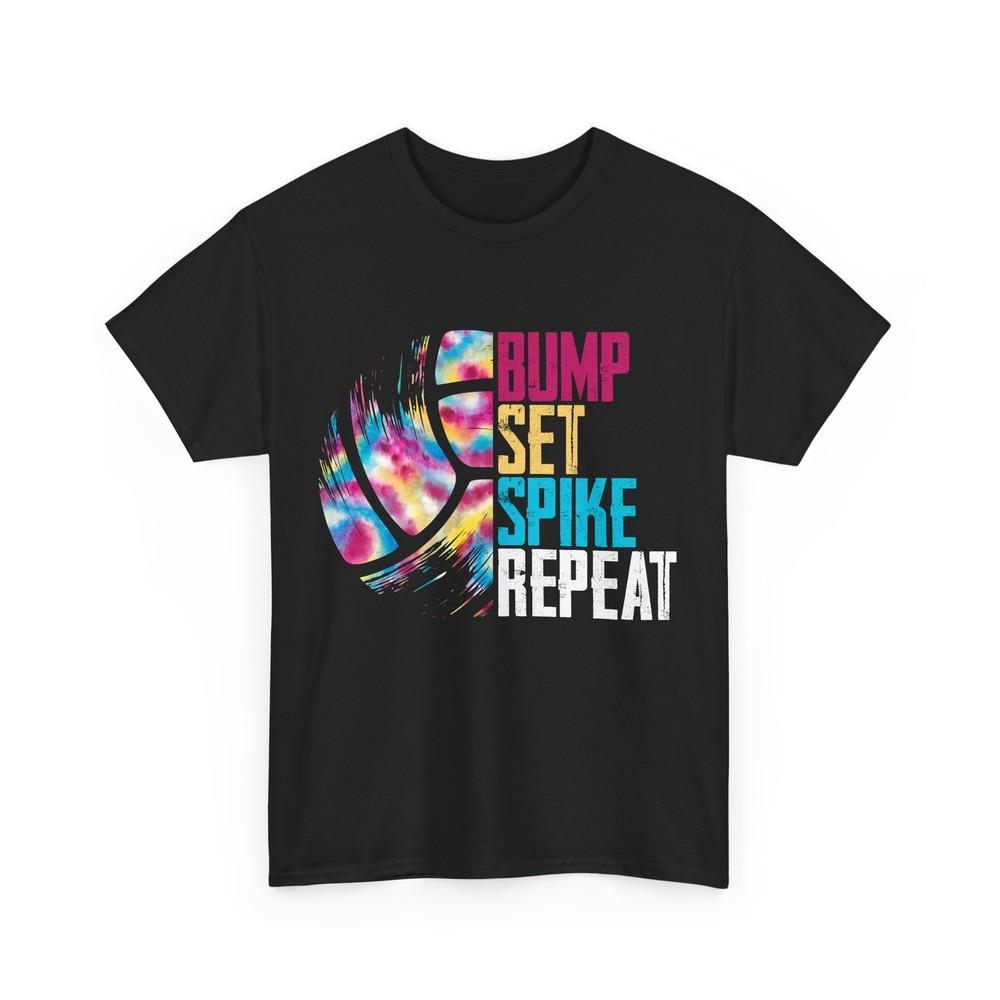 

Volleyball Bump Set Spike Repeat T-shirt, Volleyball Sports Lovers T-shirt 4XL