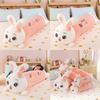 Long Rabbit Plush Strip Pillow With Mushroom Decoration On The Head Girls For