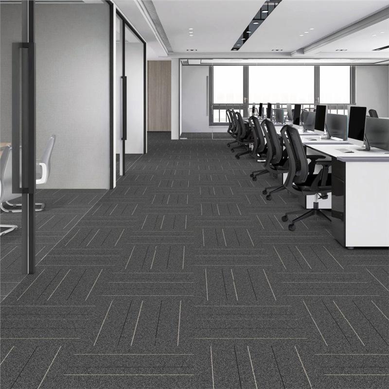 Thickened Commercial Office Carpet Tiles for Large Area Flooring