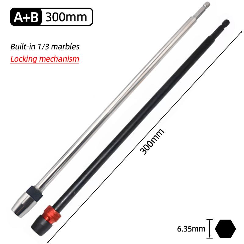 75/100/150/300mm Multiple Sizes 1/4Inch Hex Quick Release Electric Screwdriver Extension Bit Holder Drill Bit Rod Bar Hand Tools