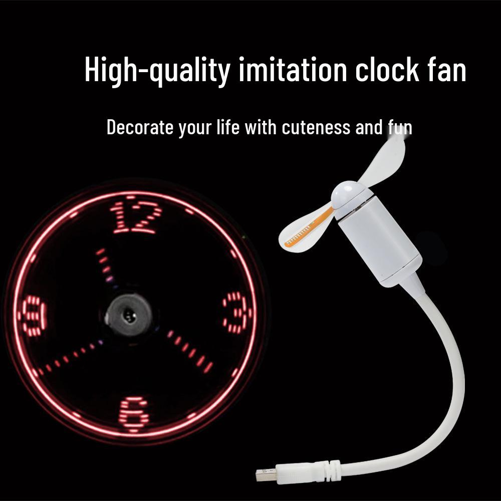 

Smart USB Clock Fan with Holographic Projection for Office/Desktop Use 1