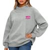 Dam Alla hjärtans dag Tryck Mode Lös Hög Krage Långärmad Enfärgad Sweatshirt Pullover