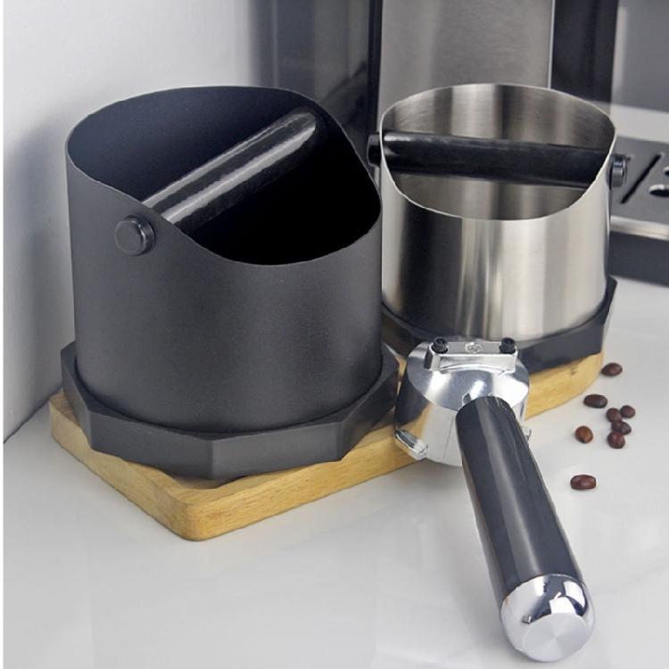 Quiet Coffee Grounds Bin Nonslip Bottom And Rubber Coated Bar For Espressos Machine Maintenance In Cafes