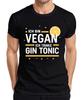 I'm Vegan I Drink Gin Tonic Funny Gift Lemon Bar Mens T-Shirt-