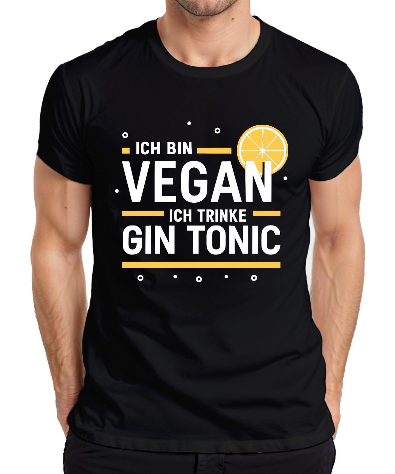 

I m Vegan I Drink Gin Tonic Funny Gift Lemon Bar Mens T-Shirt- S разноцветный