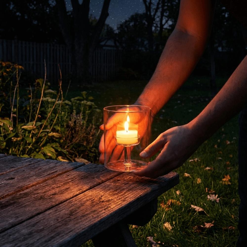 Transparent Tea Light Candle Holders European Style Glass Candlestick Table Centerpieces