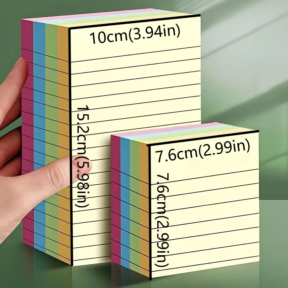 200 Sheets Self-adhesive Memo Pad Paper Diary Student Writing Marker Line Sticky Notes  Notepad