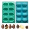 Easter Egg Silicone Baking Mold Flexible Non-Stick Mold for Chocolate Cake Pudding Jelly Reusable Easy-Release DIY Dessert Soap Making Tool