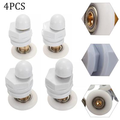 4pcs Shower Door Rollers/Runners/Wheels 19/23/25/27/29mm Wheel Diameter Sliding Glass Door Pulley Bathroom Door Replacement Part