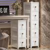 17CM Narrow Bathroom Storage Cabinet: Multi-Layer Drawer-Type Plastic Shelf
