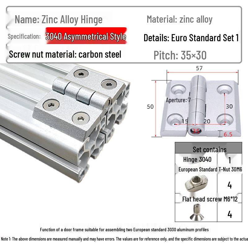 Hochleistungsscharniere aus Zinklegierung für Aluminiumprofiltüren (20/30/40/45)