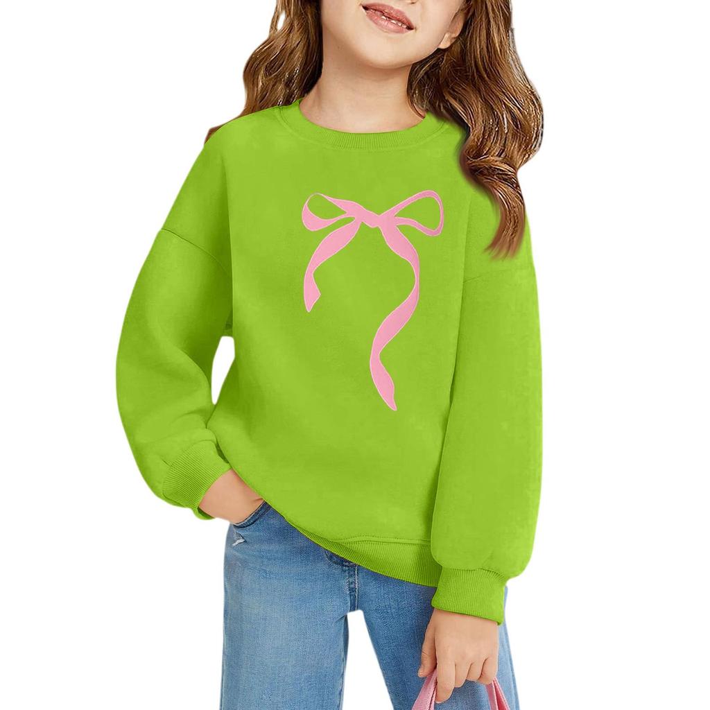 Girls Round Neck Pullovers For Kids Printed Baby Tops