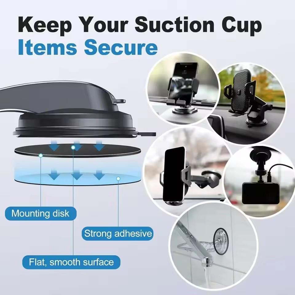 Extra Strong Sticky Adhesive Sticker Pads for Car Dashboard Suction Cup Mounts, Durable Mounting Double-Sided Circle Tape