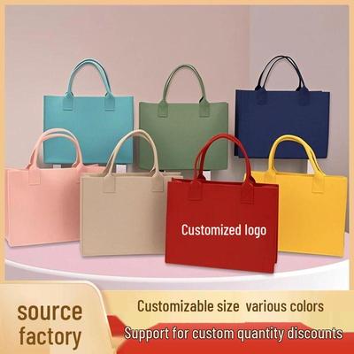 Large Capacity Thickened Felt Tote Bag with Company Logo - Souvenir and Mommy Bag
