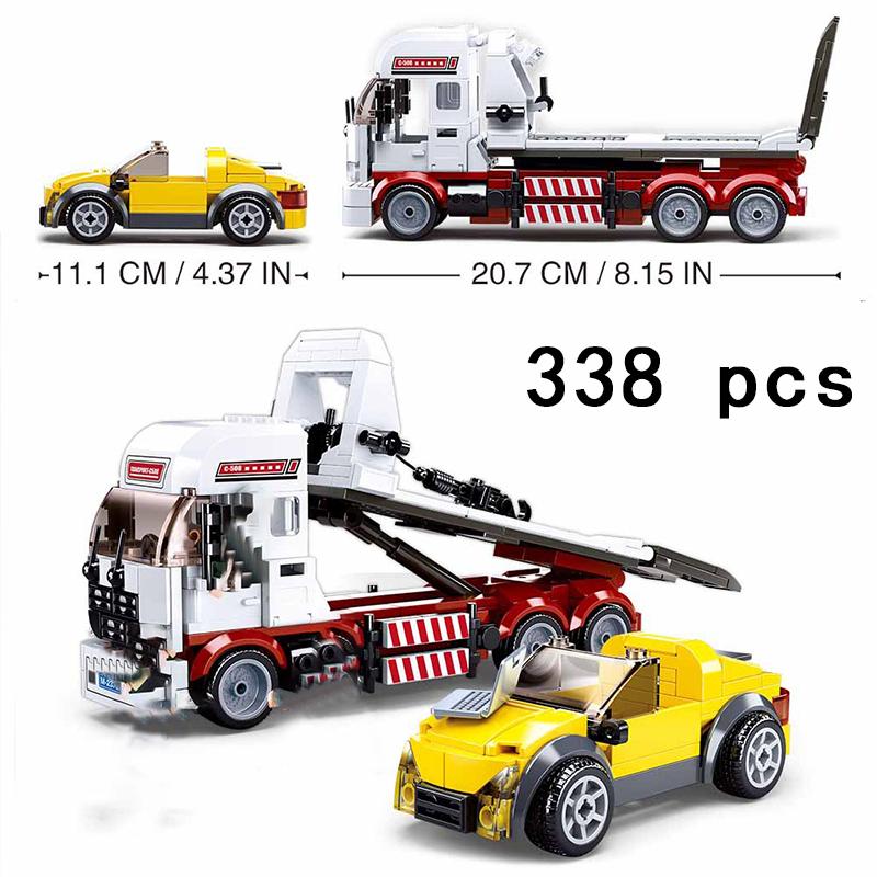 2022 City Speed Formula Transporter Bricks Big Cargo Truck Blocks Building Car Figures Set Vehicle Model Childrens Toys