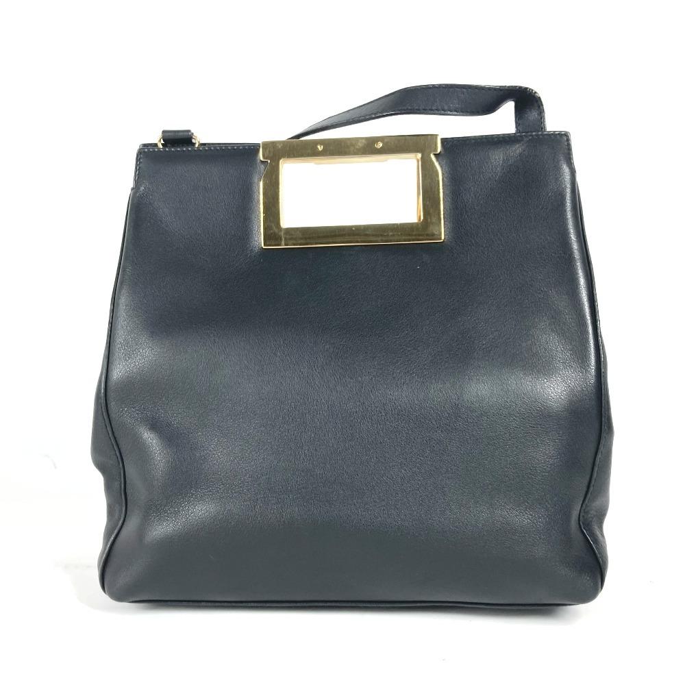 Salvatore Ferragamo Logo metal handle 2-way bag Handbag Shoulder Bag