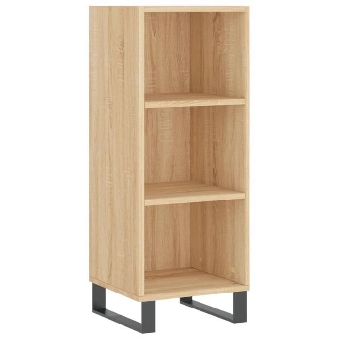 VidaXL Buffet chêne sonoma 34,5x32,5x90 cm bois d'ingénierie 828759