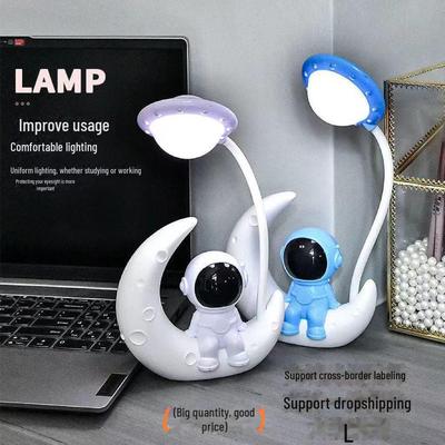 Folding Cartoon LED Desk Lamp for Students and Kids - Rechargeable Night Light and Bedside Lamp