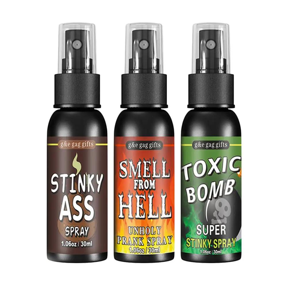 1-5pcs 30ml Fart spray Halloween Props Non Toxic Spoof Odor Stinky Terrible Smell Spray Party Supplies Halloween Toys