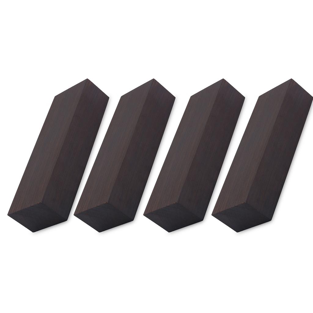 4 ks blok dřeva ebenového dřeva dřevěná deska rukojeti pro nástroje Nářadí 12x4x2,5cm