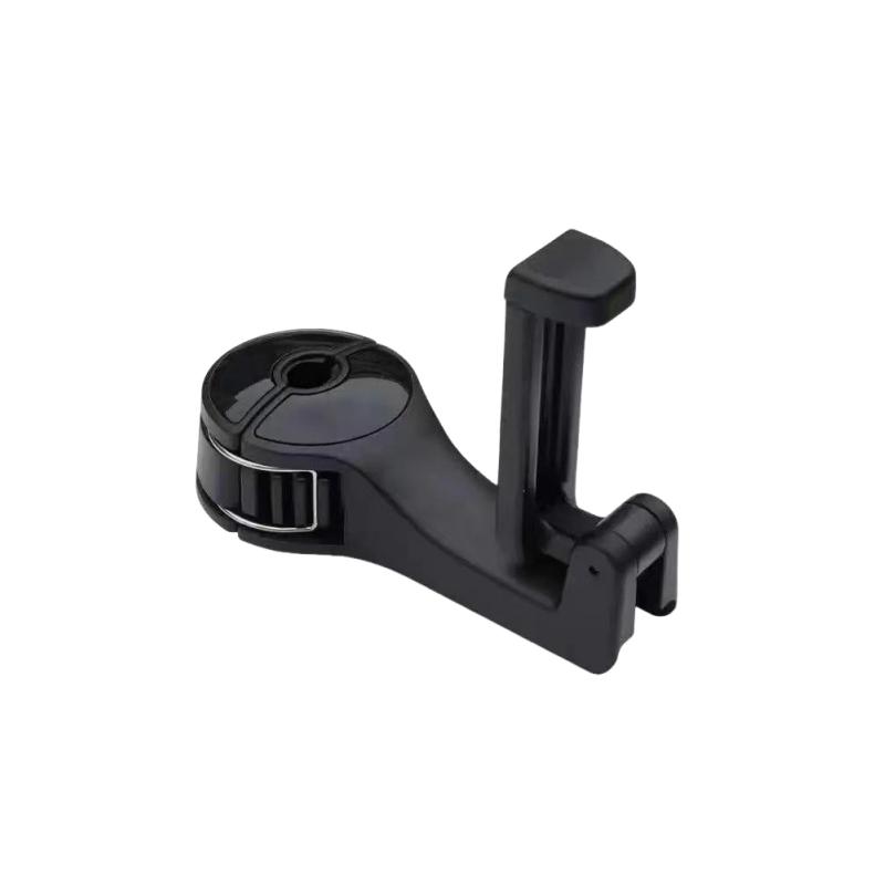 2-in-1 No Drill Car Headrest Phone Holder Hidden Rear Seat Lock Hook for Vehicle Back Seat Phone Mount Accessory
