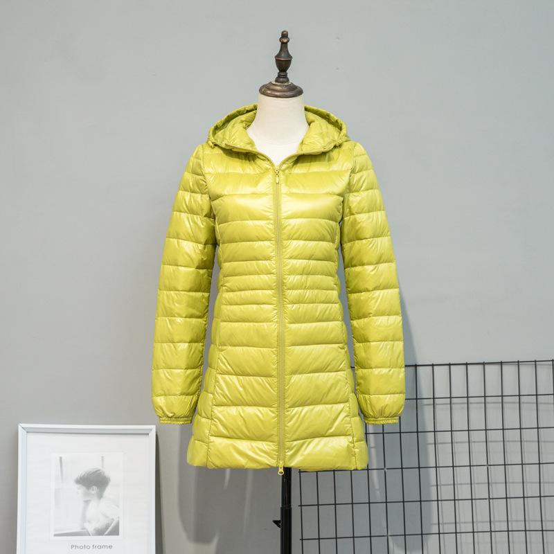 Giacche Piumino da Donna Giacca in Piuma d'Anatra Autunno Inverno Calda Portatile con Cappuccio Giubbotto Antivento Parka