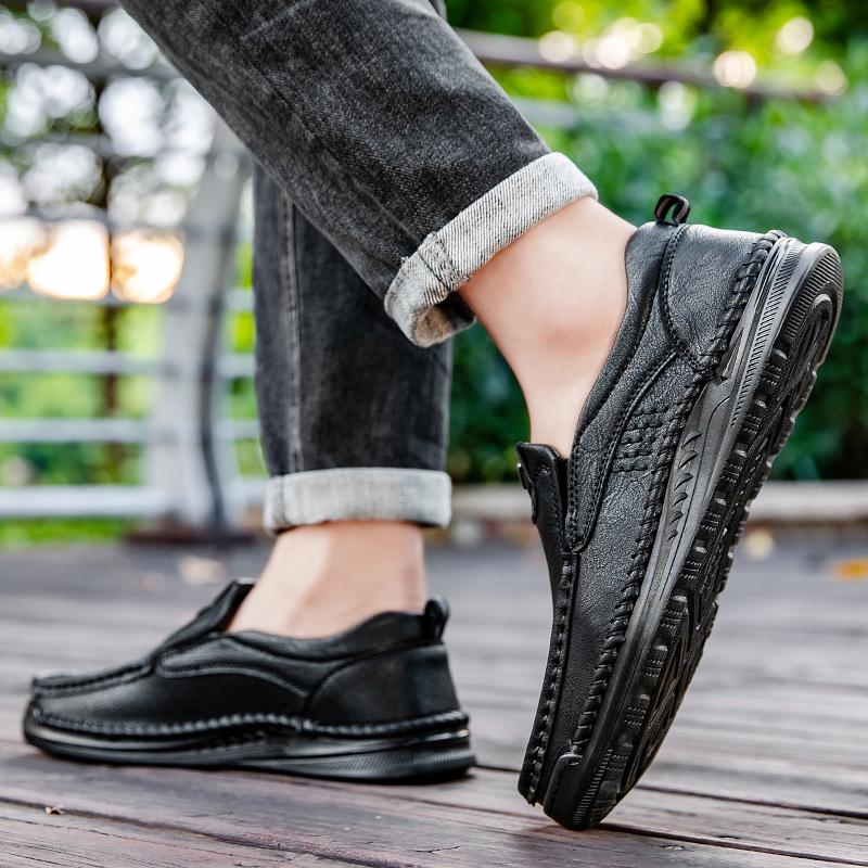 38-47 Outdoor Leather Shoes Mens Car Driving Shoes Leather Large Size Ankle Boots Casual Shoes