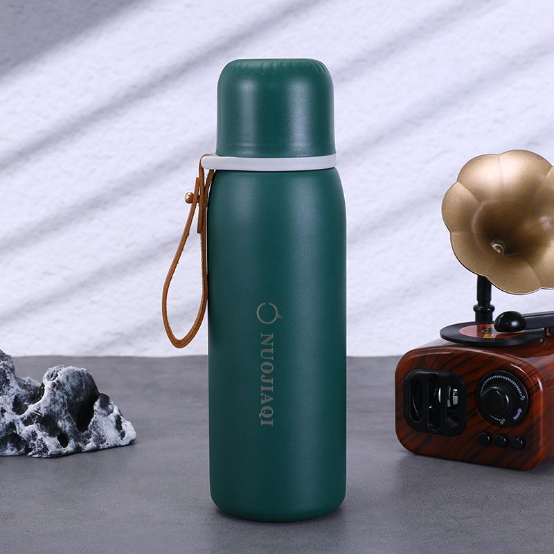 New Stainless Steel Bullet Thermos Cup Double-layer Vacuum Sling Sports Cup Outdoor Portable Cup