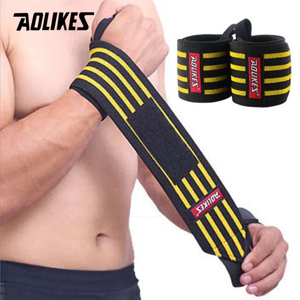 Aolikes Gym Wrist Wraps For Weightlifting Support Powerlifting Strength Training Wrist Straps
