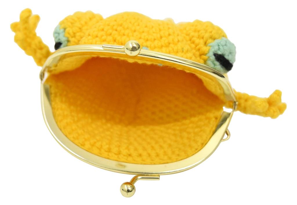 NASKA Hand-Knitted Kit Frog Purse HT-15 Col.B Yellow