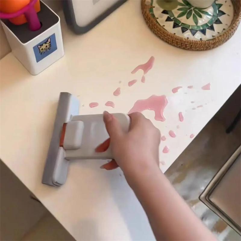Portable Mini Cleaning Mop Small Desktop Cleaning Short Handle Mop Indoor Dual-use Small Cotton Mop Household Cleaning Products