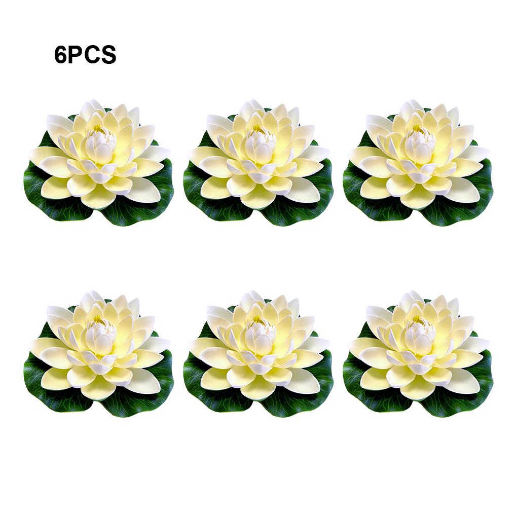 6x Langlebige und Geruchslose Lotusblumen für Pflegeleichte Heim- und Gartendekoration Lotus Kunstblume