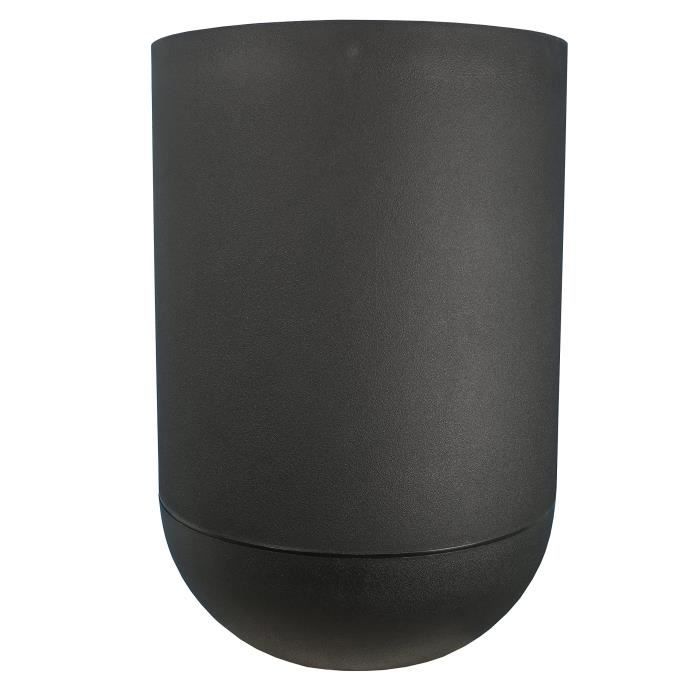 RIVIERA GRANIT TULIPE Round Flower Box - Plastic - Diameter 50 Cm - Black