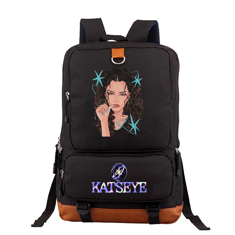 

Girls Katseye Singers Printed Student School Waterproof Large Backpack Casual Bag 44*29*13cm