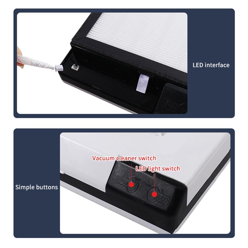 65W Nagelstaubsammler Maschine Nagelstaubsauger für Maniküre Pediküre Nagelkunst Salon Staubabsaugung Entferner Leistungsstarker Ventilator