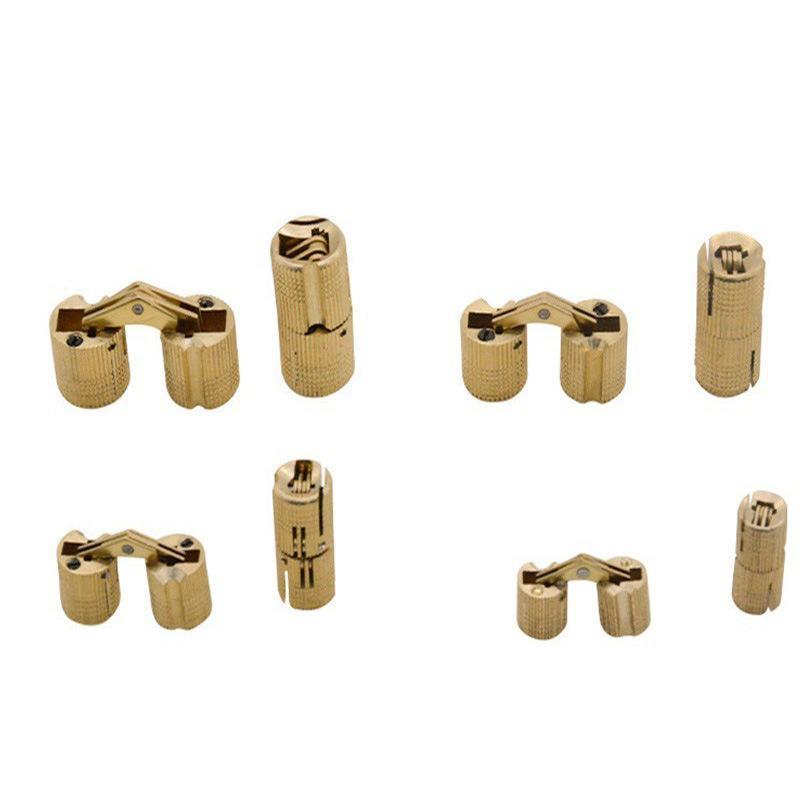 8 10 12 14 16 mm Koperen Scharnieren Cilindrisch Verborgen Onzichtbaar Messing Scharnieren Voor Meubels Kast Hardware