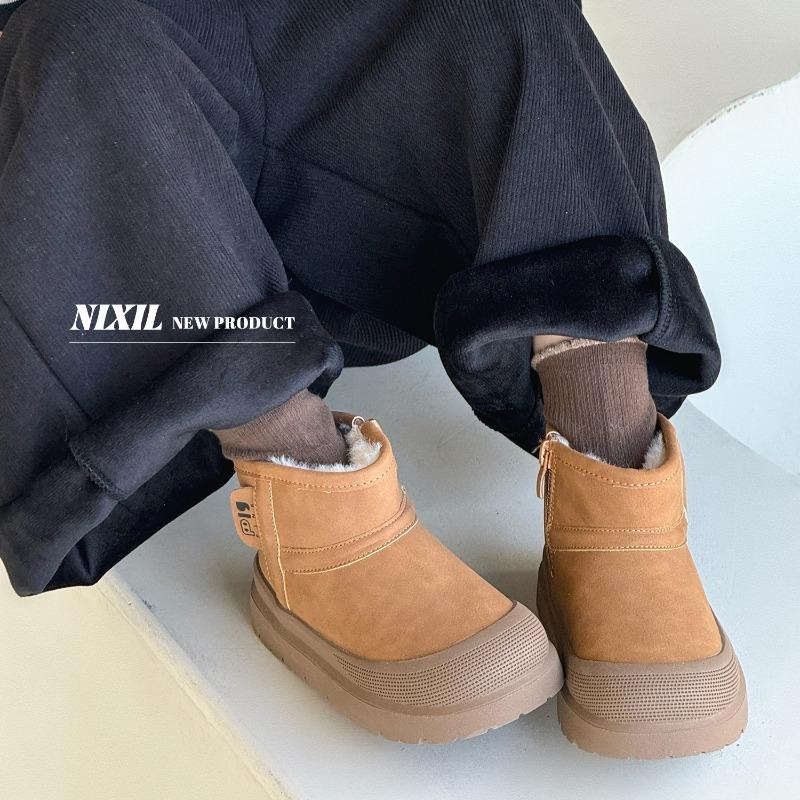 Children's baotou snow boots winter new classmates waterproof and non-slip boys and girls large cotton warm boots