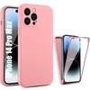 Case - E.F.CONNECTION - for iPhone 14 Pro Max - Pink - 360° Full Protection - Shockproof In Silicone